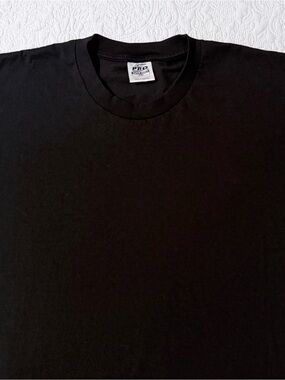 Pro 5 | Super Heavyweight | Black Short Sleeve Blank Tee | Size 2XL